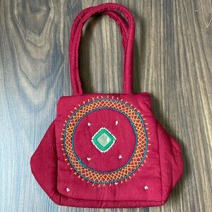 NWT red bag made in India Handmade